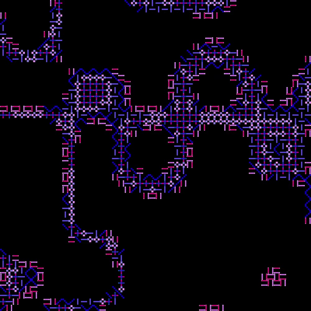 ASCII circuit generative pattern