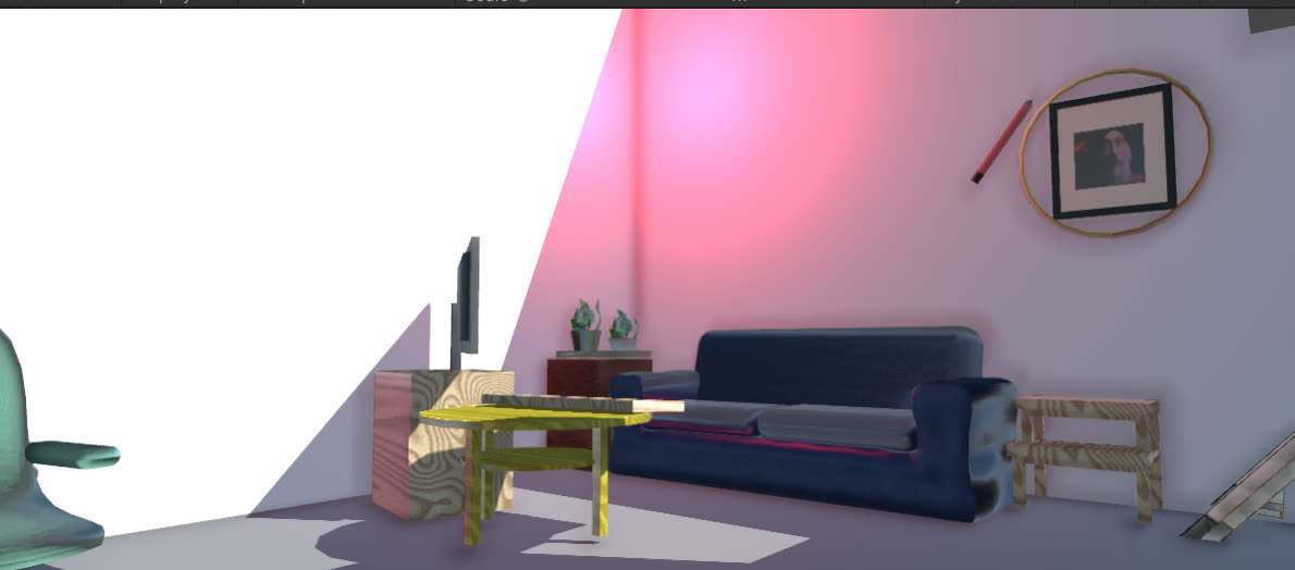 VR interior gallery room